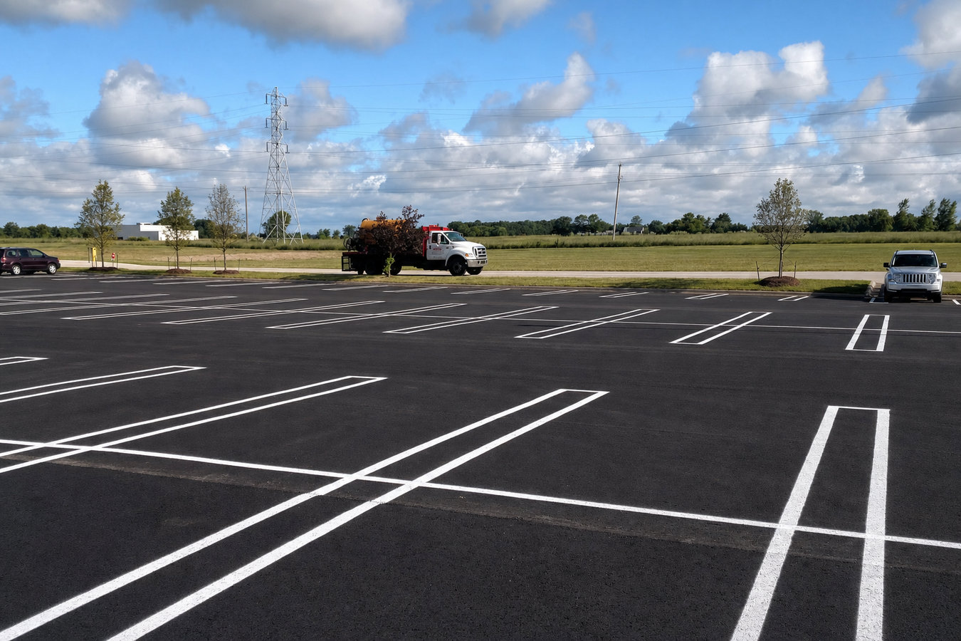 Parking lot striping